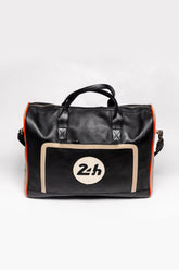 24H Le Mans Austin 48h black leather travel bag